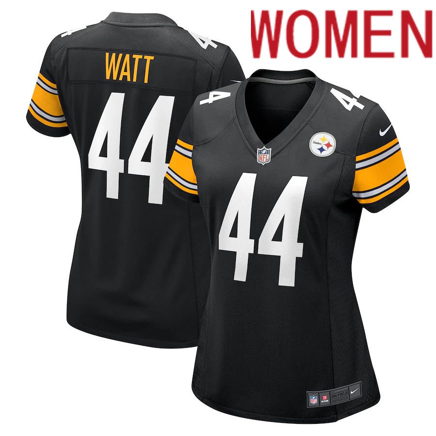 Women Pittsburgh Steelers 44 Derek Watt Nike Black Game NFL Jersey